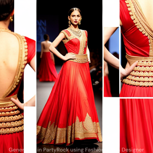 Mix of North Indian, South Indian styles in Red color